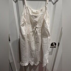 White Lace Trim Nightgown